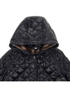 Diamond Quilted Reversible Hooded Jacket Brown Black - BURBERRY - BALAAN 7