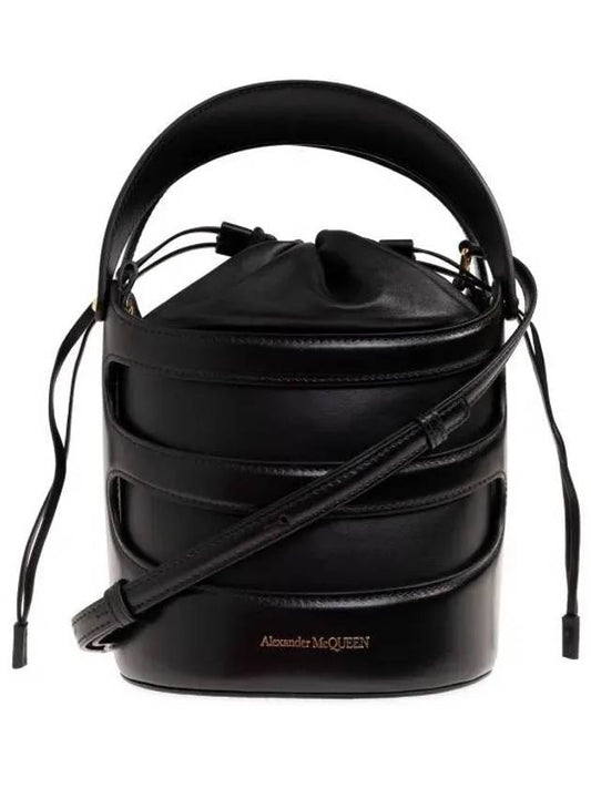 The Rise Leather Bucket Bag Black - ALEXANDER MCQUEEN - BALAAN 2