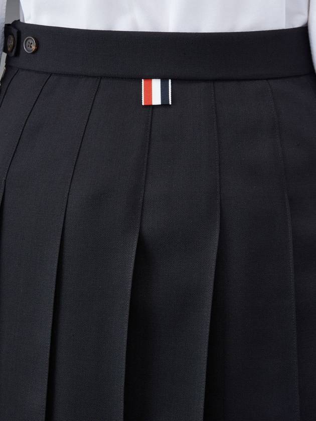 Wool Fresco Pleated Mini Skirt FGC402V 00473 001 - THOM BROWNE - BALAAN 6