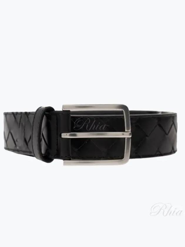 Intrecciato Belt Black - BOTTEGA VENETA - BALAAN 2