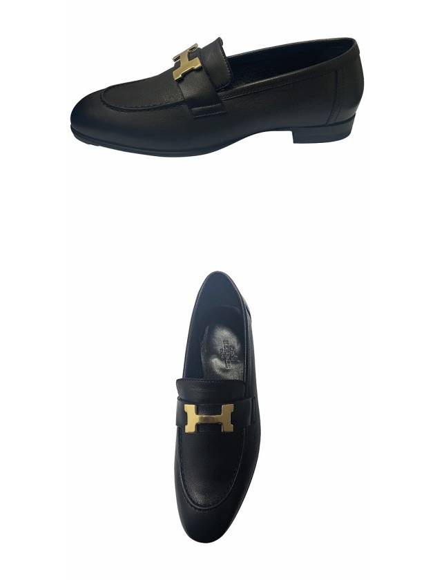 Paris Goatskin Loafers Permabrass Noir - HERMES - BALAAN 5