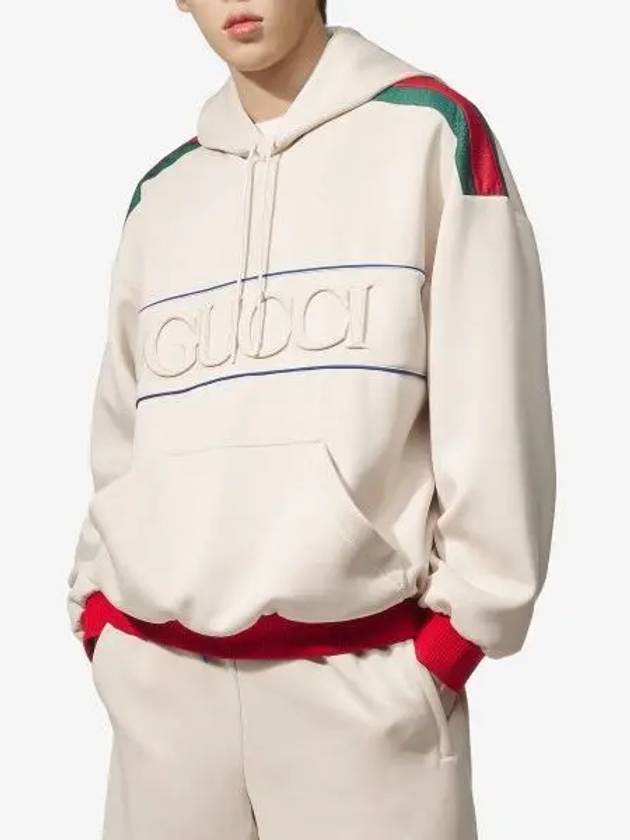 Embroidered Logo Wag Neoprene Hoodie Ivory - GUCCI - BALAAN 2