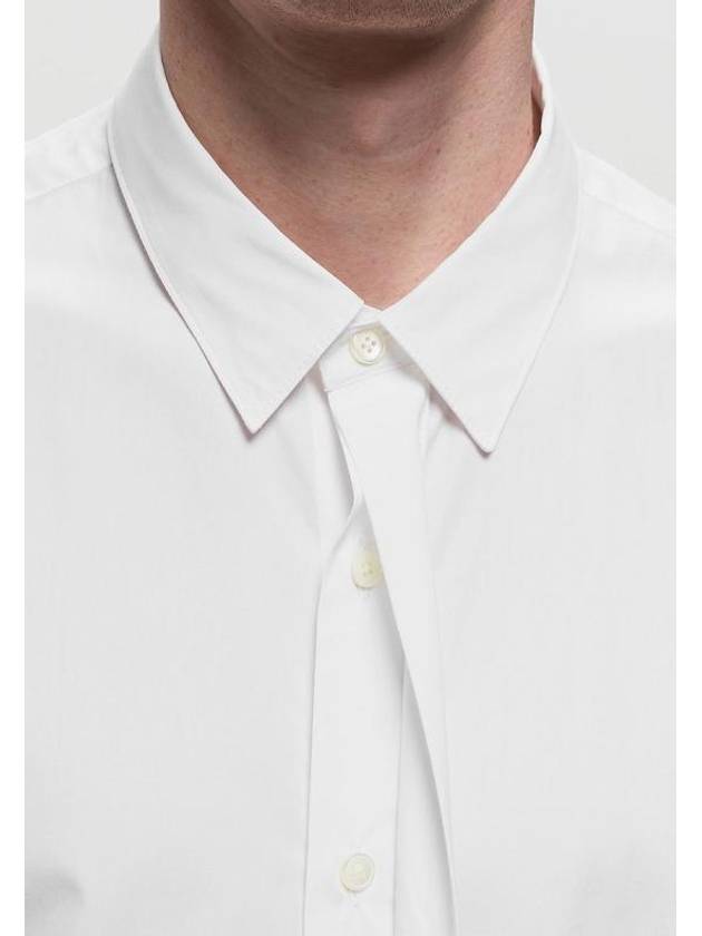 Classic Cotton Long Sleeve Shirt White - AMI - BALAAN 4