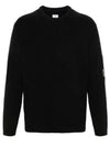 Full Rib Crew Neck Knit Top Black - CP COMPANY - BALAAN 2