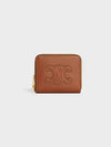 Cuir Triomphe Compact Smooth Calfskin Half Wallet Tan - CELINE - BALAAN 2