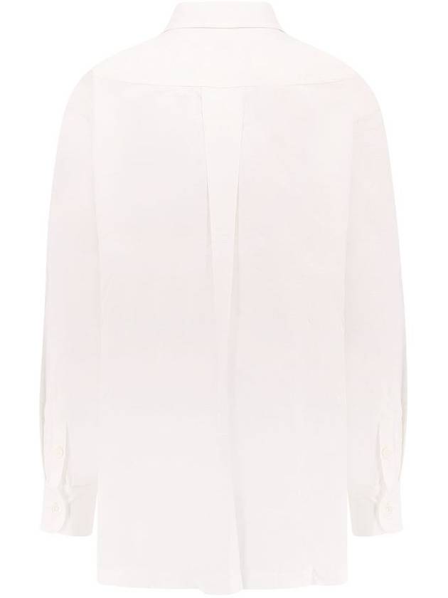 Boke Flower Embroidered Button Long Sleeve Shirt White - KENZO - BALAAN 3