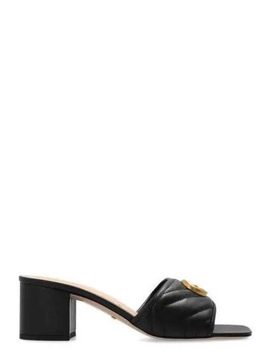 Double G Slide Sandal Heels Black - GUCCI - BALAAN 2