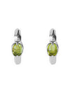 Women's Earrings Peridot Round earrings Round Natural Peridot Gemstone Ring Silver Earrings 4E09 - POPPI - BALAAN 5