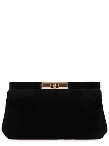 Dolce & Gabbana Marlene Velvet Clutch Bag - DOLCE&GABBANA - BALAAN 1