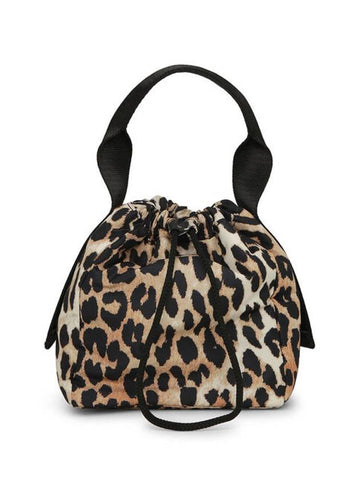 Tech Leopard Pouch Tote Bag - GANNI - BALAAN 1