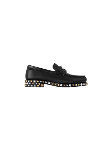 LV Penny Metal Stud Loafer Black - LOUIS VUITTON - BALAAN 1