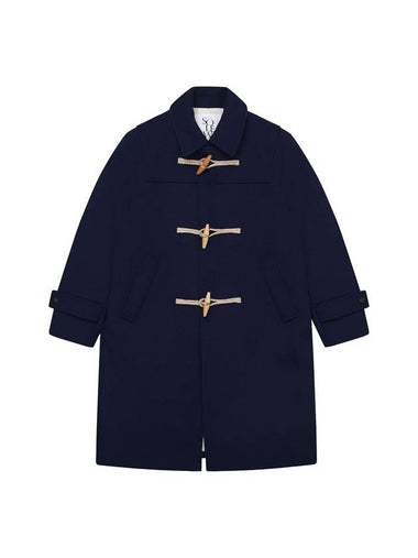 Wool Duffel Coat Navy - SOLEW - BALAAN 1