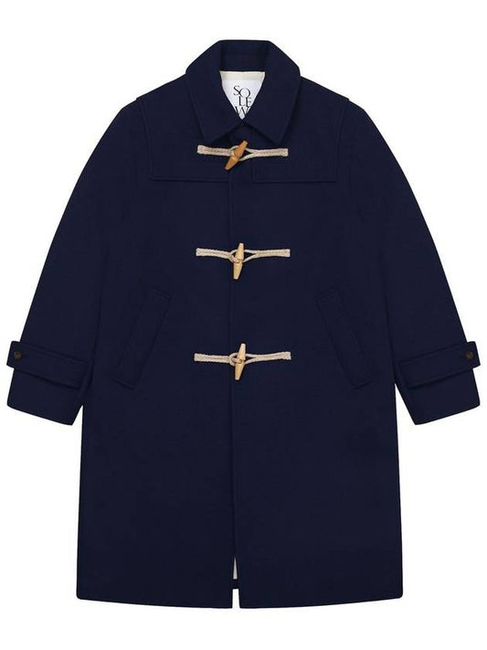 Wool Duffel Coat Navy - SOLEW - BALAAN 2