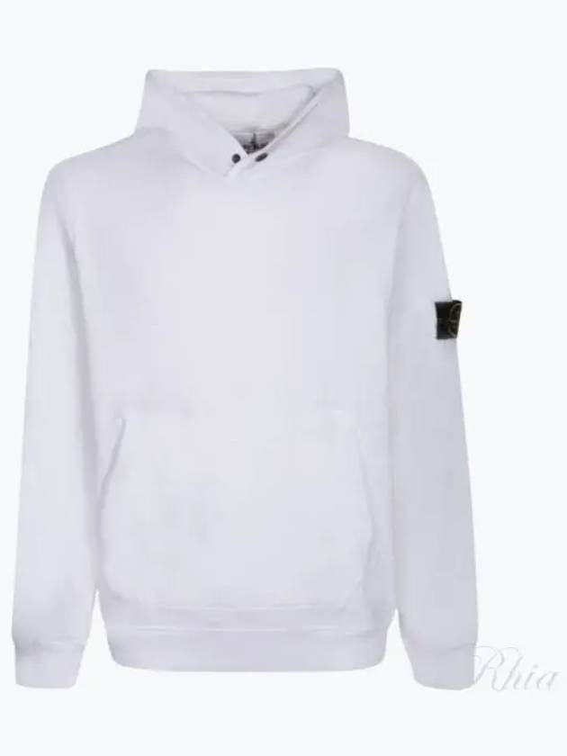 Compass Logo Patch Hoodie White - STONE ISLAND - BALAAN 2