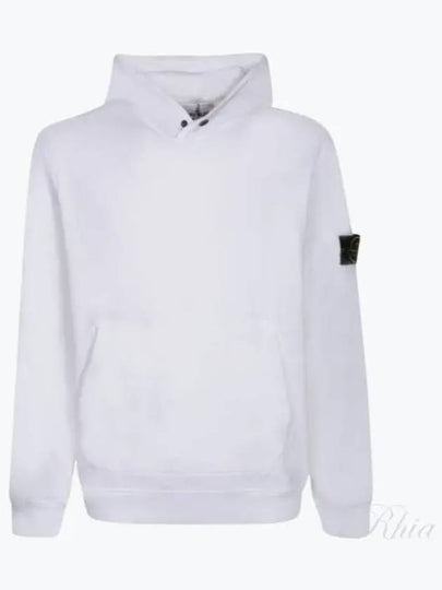 Compass Logo Patch Hoodie White - STONE ISLAND - BALAAN 2