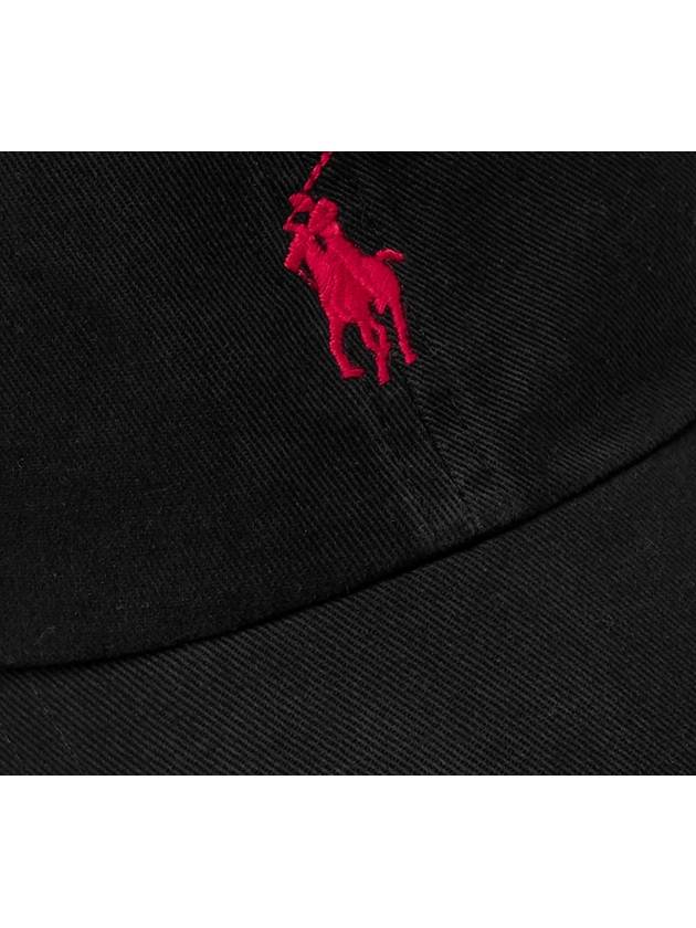 Red Pony Embroidery Ball Cap Black - POLO RALPH LAUREN - BALAAN.