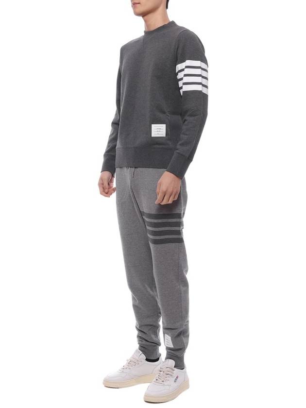 4 Bar Loopback Jersey Sweatshirt Dark Grey - THOM BROWNE - BALAAN 5