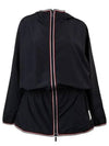 Military Ripstop Dolman Sleeve Zipper Jacket Navy - THOM BROWNE - BALAAN 2