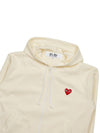 Red Heart Wappen Zip-Up Hoodie White - COMME DES GARCONS - BALAAN 8