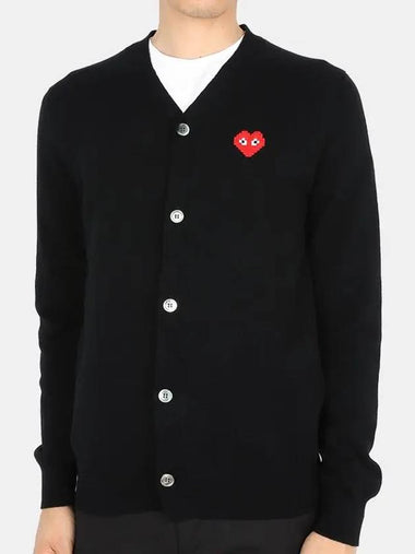 men's heart wappen cardigan black N084 BLACK - COMME DES GARCONS - BALAAN 1