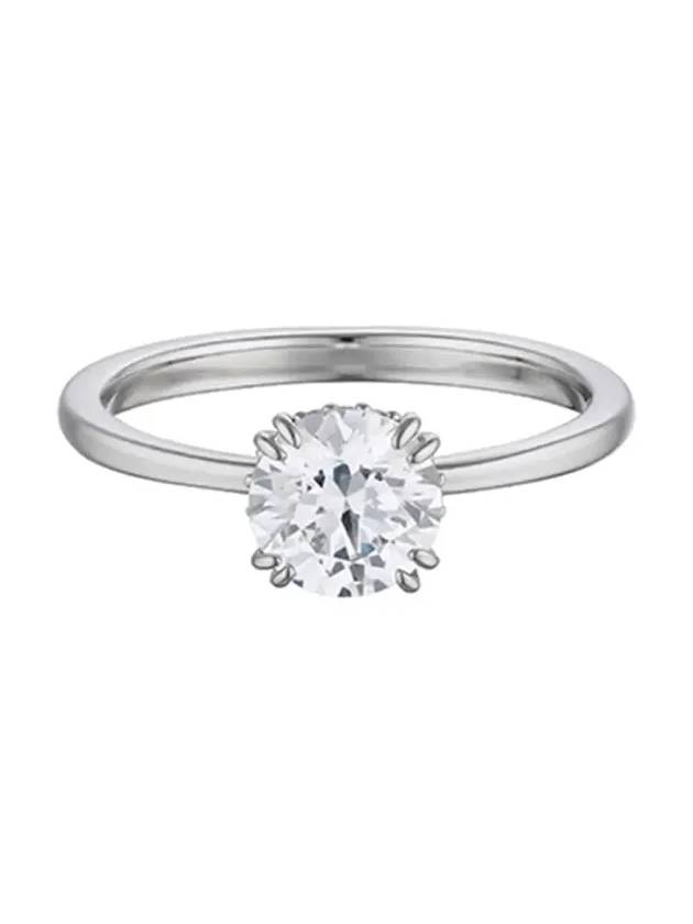 Stilla Cocktail Round Cut Zirconia Ring Silver - SWAROVSKI - BALAAN 4