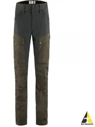 Men's Keb Trousers Dark Olive Dark Grey - FJALL RAVEN - BALAAN 2