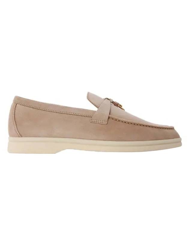 Summer Charms Walk Suede Loafers Sand Beige - LORO PIANA - BALAAN 1