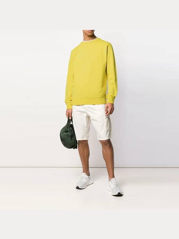 Men's Embossed Logo Reversible Sweatshirt Yellow - STONE ISLAND - BALAAN 5