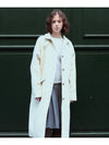 Women's Francis Winter Wool Single Coat Cream - LETTER FROM MOON - BALAAN 6