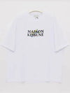 Flowers Oversized Short Sleeve T-Shirt White - MAISON KITSUNE - BALAAN 4