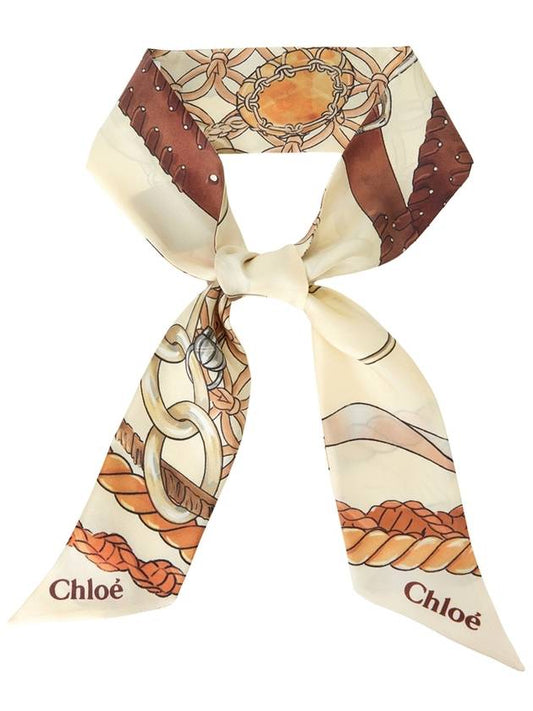 Bandeau Silk Scarf Beige - CHLOE - BALAAN 2