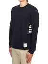 Wool Jersey 4-Bar Long Sleeve T-Shirt Navy - THOM BROWNE - BALAAN 3