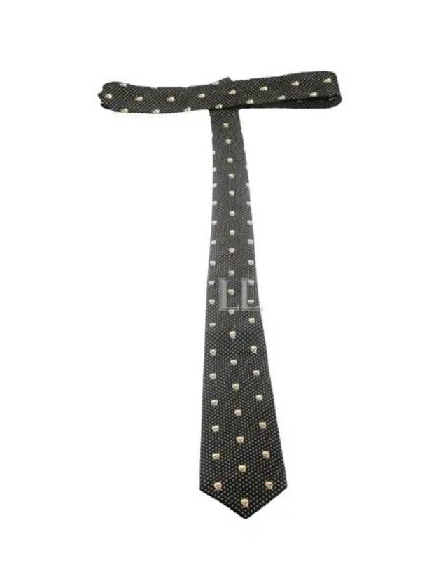 Skull Polka Dot Tie Black - ALEXANDER MCQUEEN - BALAAN 2