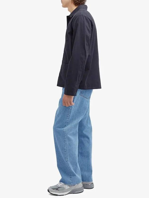 Relaxed Raw Edge Straight Jeans Light Blue - A.P.C. - BALAAN 5