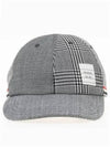 Prince Of Wales Wool Ball Cap Black White - THOM BROWNE - BALAAN 2