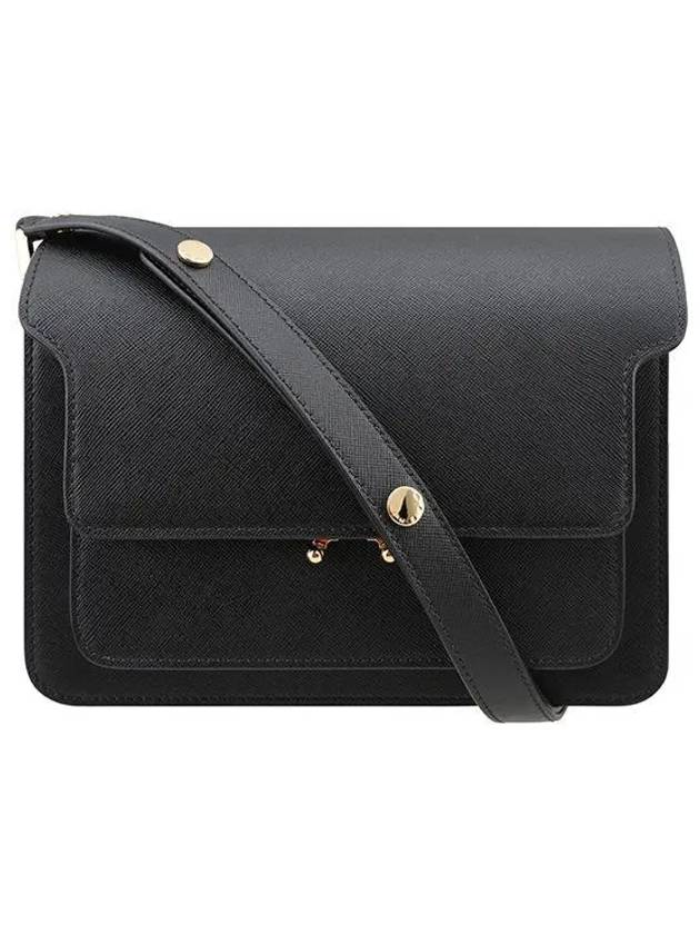 Saffiano Trunk Medium Shoulder Bag Black - MARNI - BALAAN 2