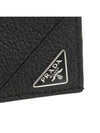 Vitello Triangular Logo Card Wallet Black - PRADA - BALAAN 6