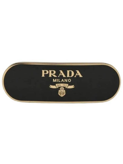 Round Metal Hair Clip Black - PRADA - BALAAN 2