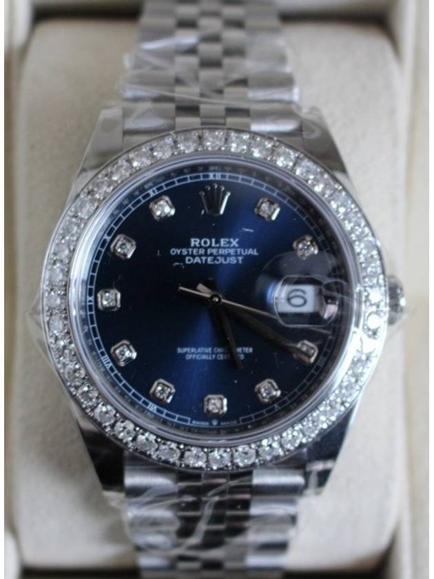 Rolex Datejust Steel Blue Plate 10P Diamond Bezel 20 Years - ROLEX - BALAAN 3