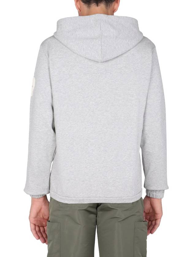 zip-up detail cotton hood gray - ALEXANDER MCQUEEN - BALAAN 4