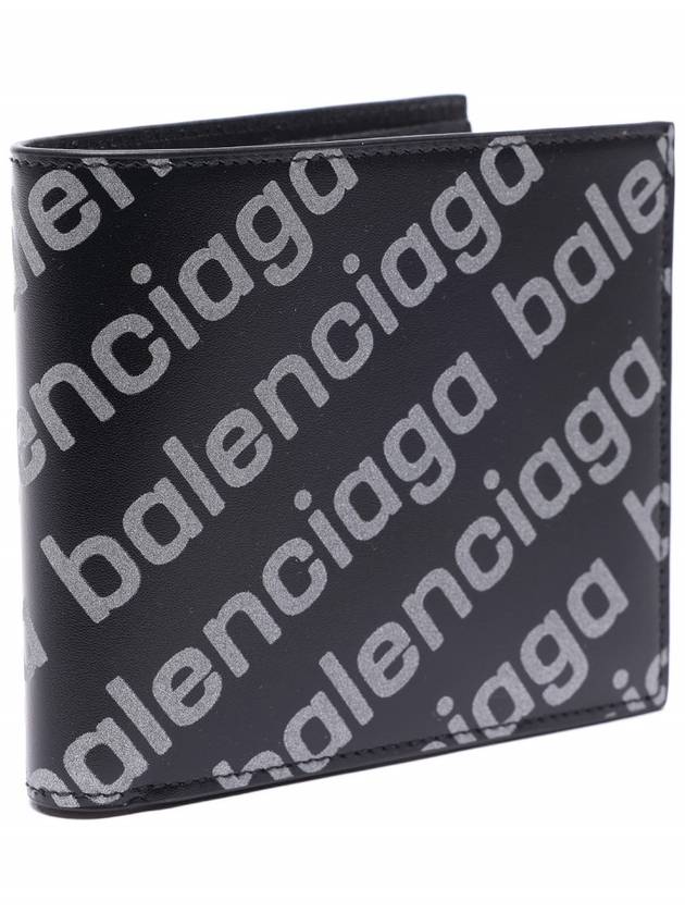 Reflected Logo Half Wallet Black - BALENCIAGA - BALAAN 4