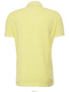 Men's Logo Patch Cotton Short Sleeve Polo Shirt Light Yellow - STONE ISLAND - BALAAN 3