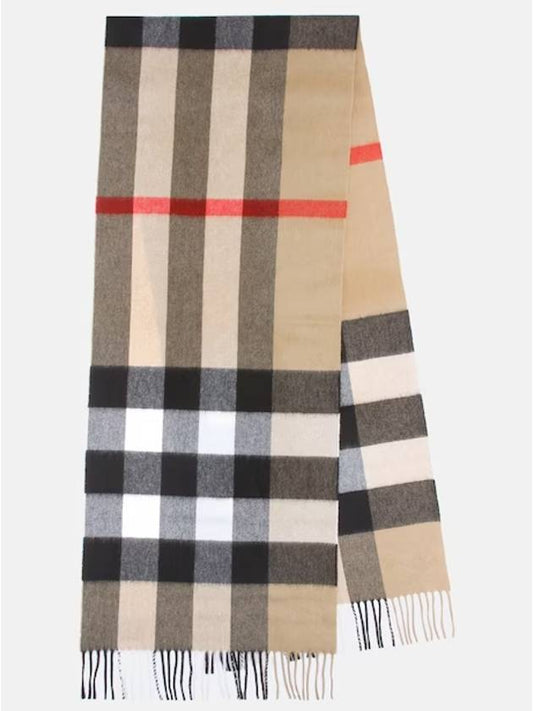 Check Fringe Cashmere Muffler - BURBERRY - BALAAN 2