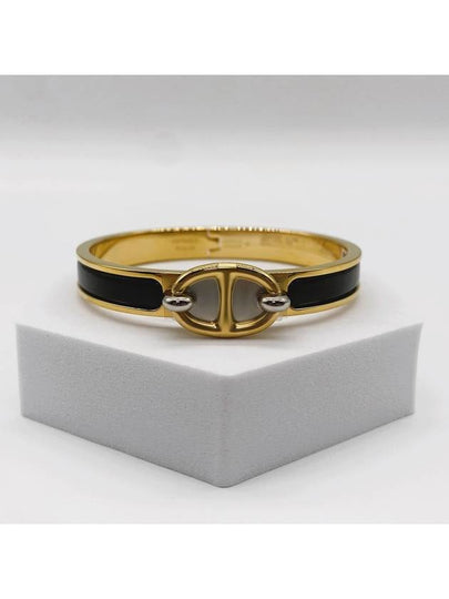 Mini Clic Chaine D'Ancre Bracelet Gold Noir - HERMES - BALAAN 2