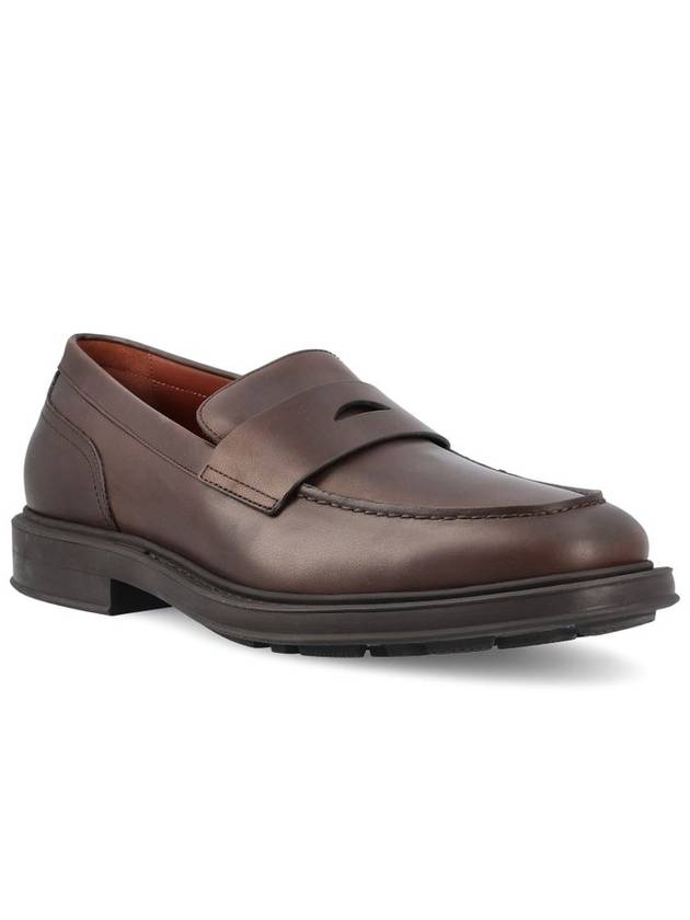 Travis Penny Leather Loafers Dark Brown - LORO PIANA - BALAAN 3