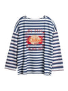 Striped Long Sleeve T-Shirt Navy - CHLOE - BALAAN 10