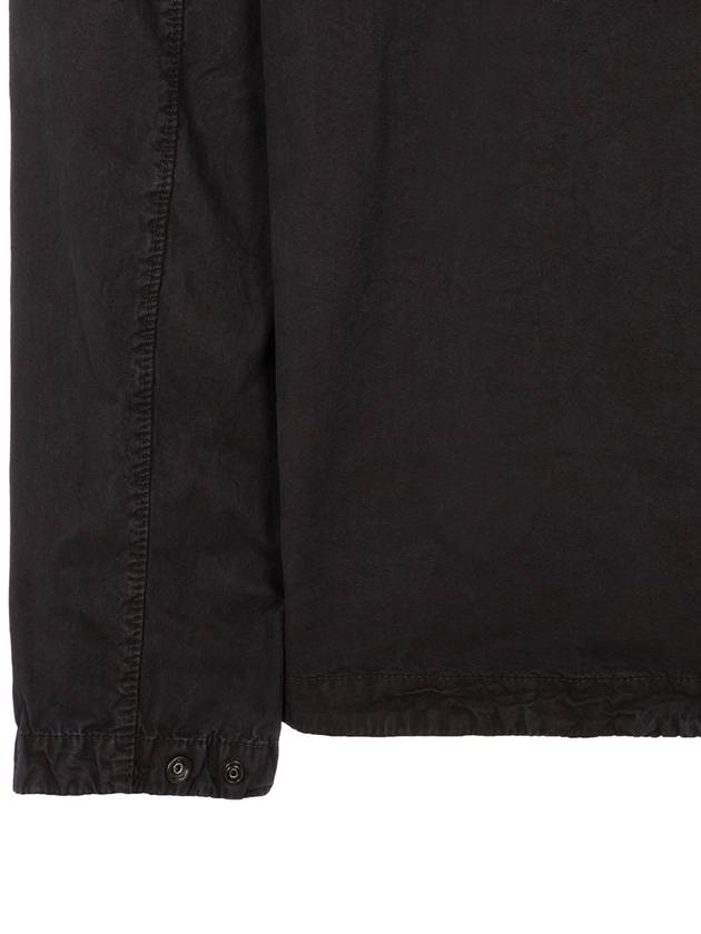 Old Treatment Garment Dyed Overshirt Jacket Black - STONE ISLAND - BALAAN 5