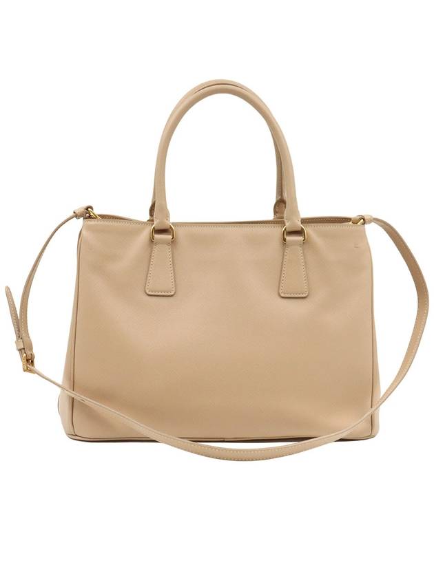 Sand Beige Saffiano Lux Gold Triangle Logo 2WAY 1BA874 - PRADA - BALAAN 3