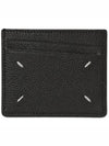 Stitched Diagonal Leather Card Wallet Black - MAISON MARGIELA - BALAAN 2