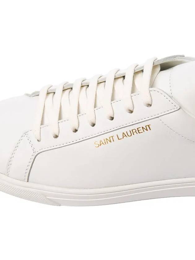 Men's Andy Leather Low Top Sneakers White - SAINT LAURENT - BALAAN 7